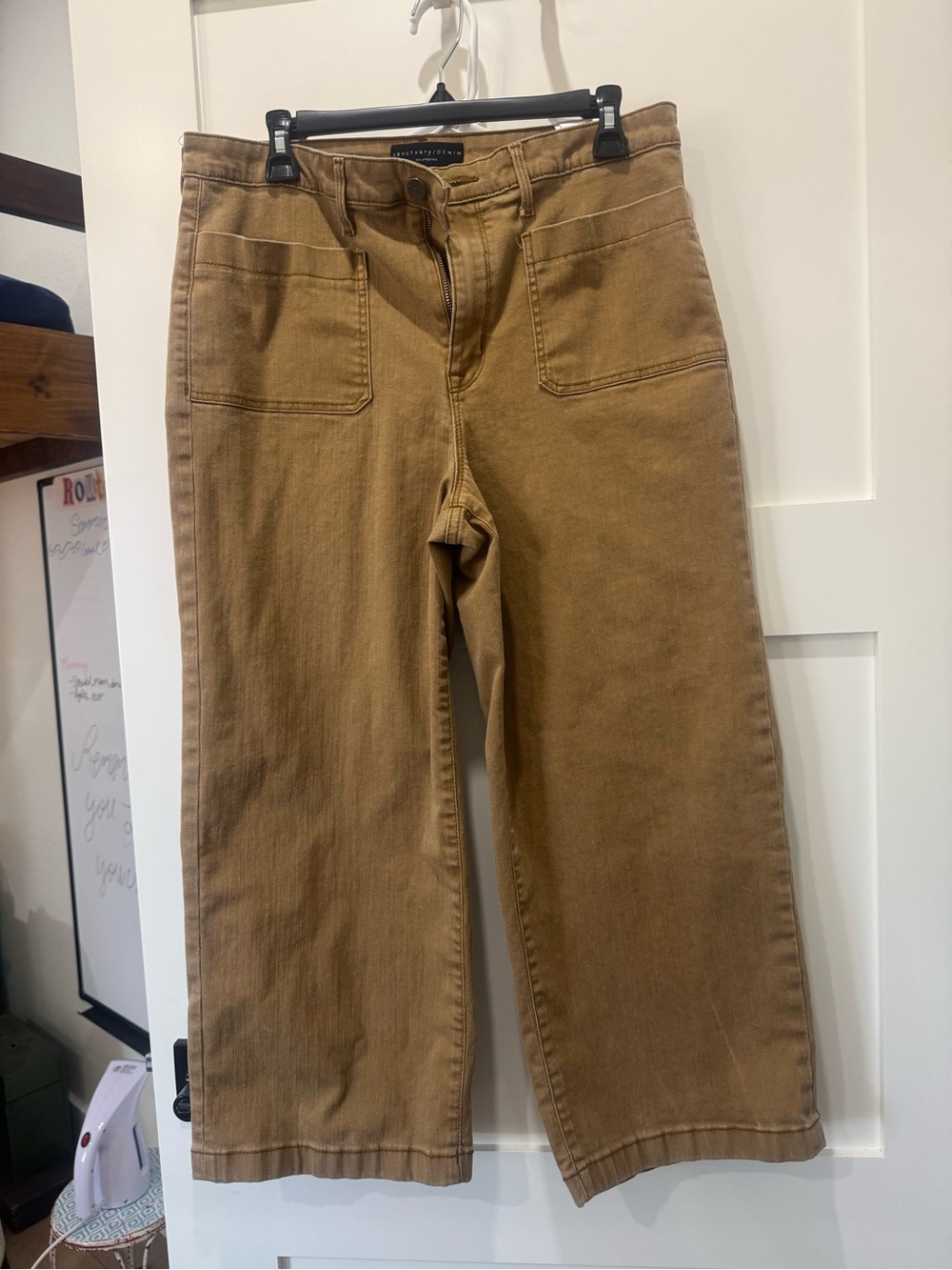 Sanctuary Wide-Leg Denim Chinos in Camel Brown Size 31